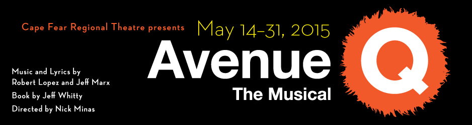 Title Header for Avenue Q at Cape Fear Regional Theatre